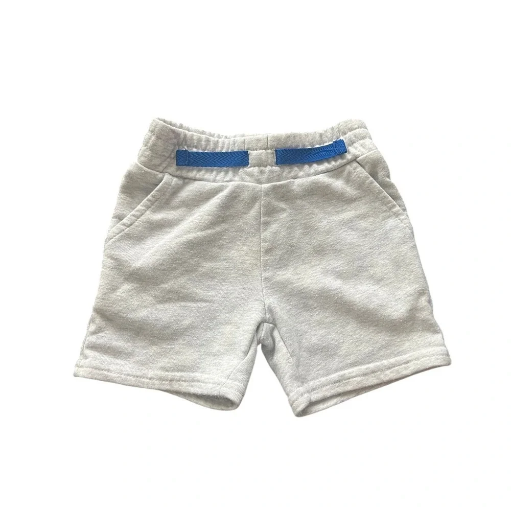 Member's Mark Baby Boys Heather Gray Knit Playwear Shorts 12M Blue Detail (0982)